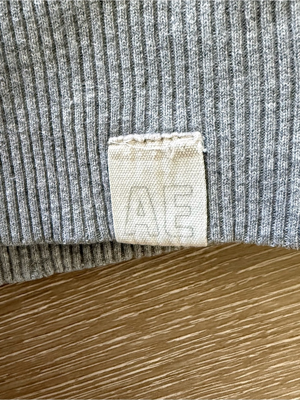 American Eagle Gray Graphic Crewneck Sweatshirt Green Logo Pullover - Picture 3 of 5